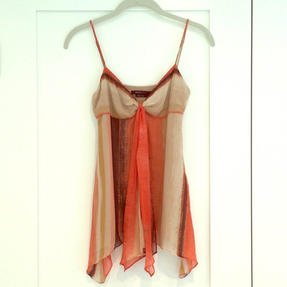 BCBGMAXAZRIA Flowy Empire Waist Cami Top